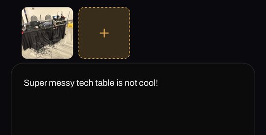 Riderline grievances with a photo of a messy tech table