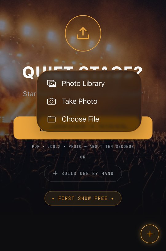 Riderline file picker choosing a rider from files, photos or camera
